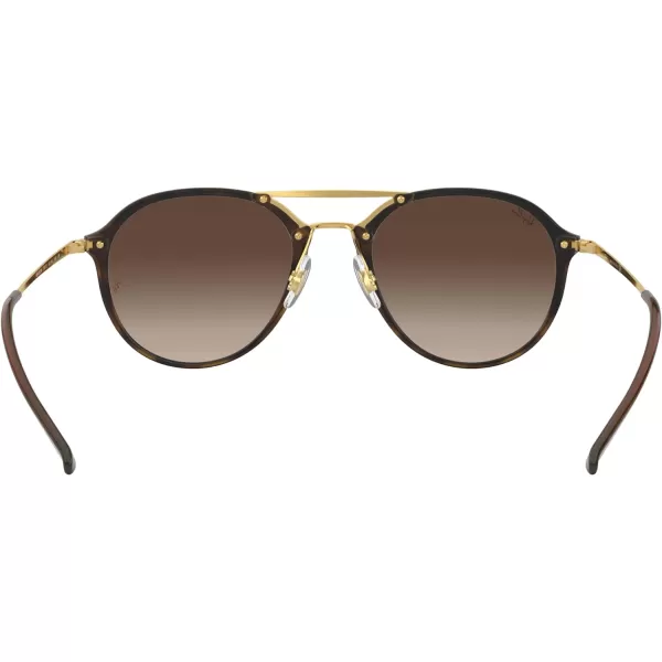 RayBan Rb4292n Blaze Double Bridge Square SunglassesLight HavanaBrown Gradient Dark Brown
