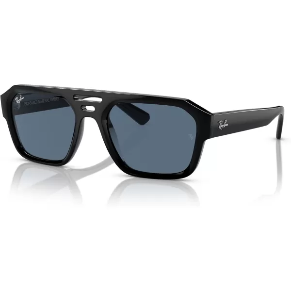 RayBan Rb4397 Corrigan Square SunglassesBlackDark Blue