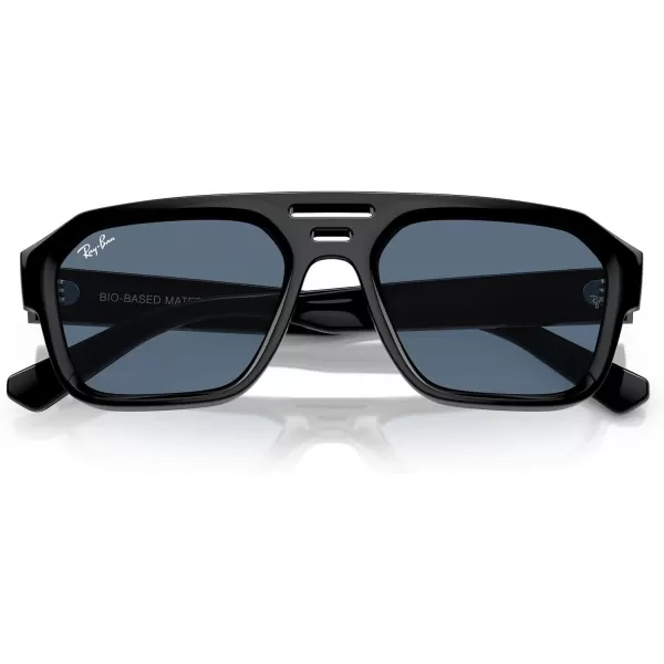 RayBan Rb4397 Corrigan Square SunglassesBlackDark Blue