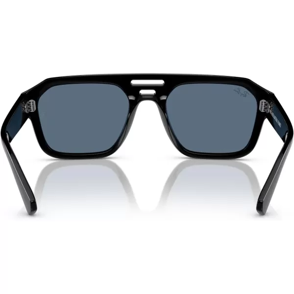 RayBan Rb4397 Corrigan Square SunglassesBlackDark Blue