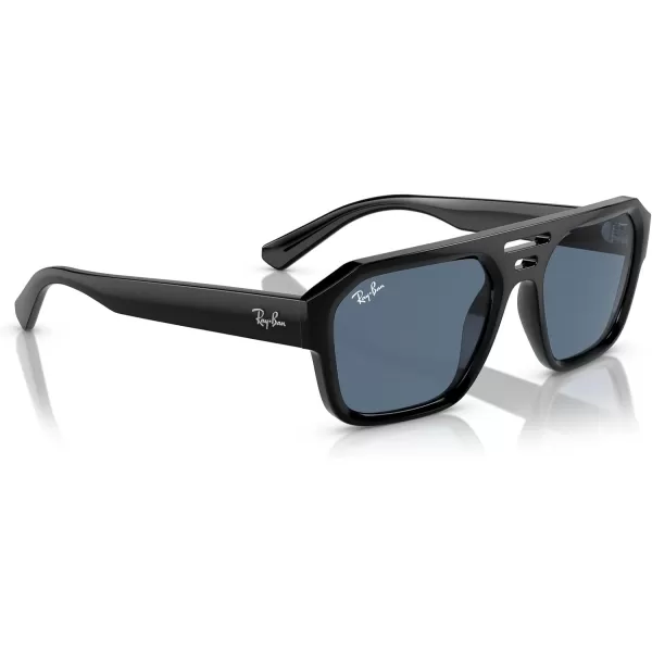 RayBan Rb4397 Corrigan Square SunglassesBlackDark Blue