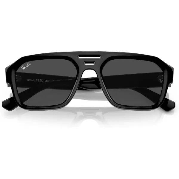 RayBan Rb4397 Corrigan Square SunglassesBlackDark Grey