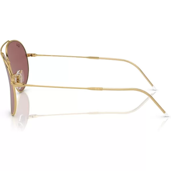 RayBan Rbr0101s Aviator Reverse SunglassesGoldDark Violet