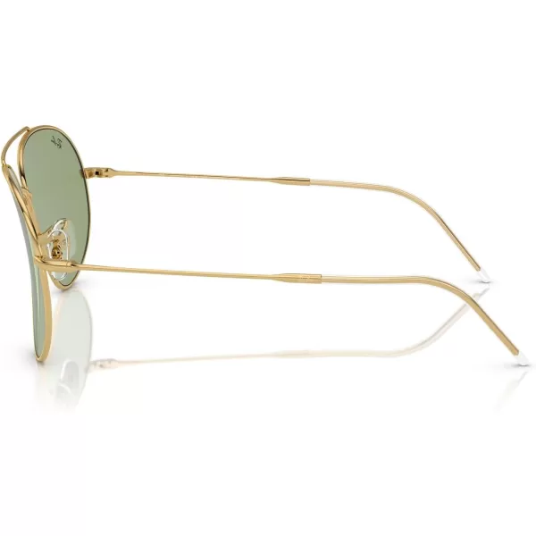RayBan Rbr0101s Aviator Reverse SunglassesGoldGreen