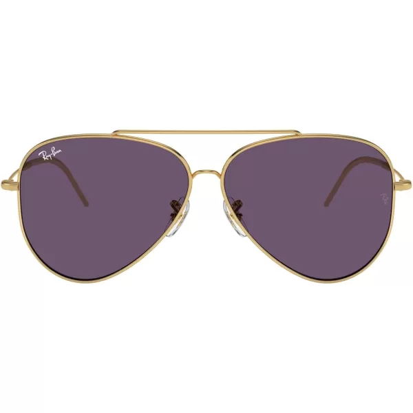 RayBan Rbr0101s Aviator Reverse SunglassesGoldViolet