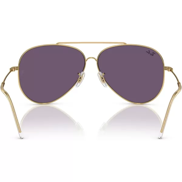 RayBan Rbr0101s Aviator Reverse SunglassesGoldViolet