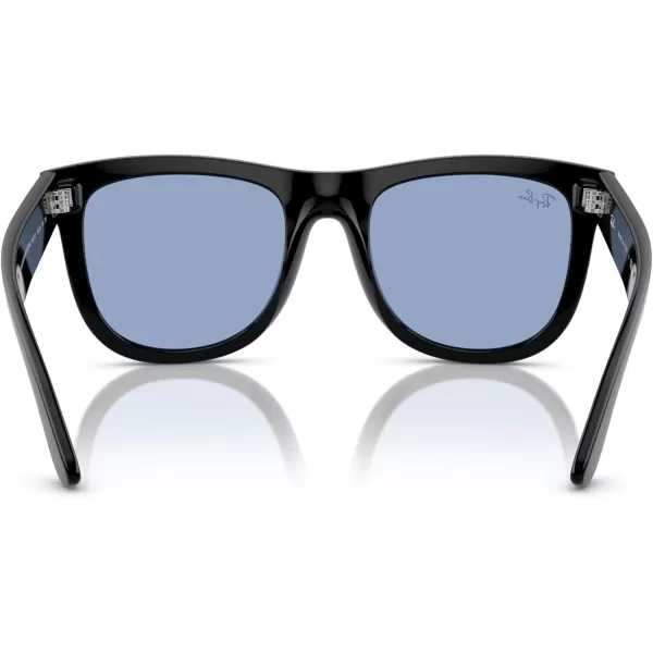 RayBan Rbr0502s Wayfarer Reverse Square SunglassesBlackLight Blue