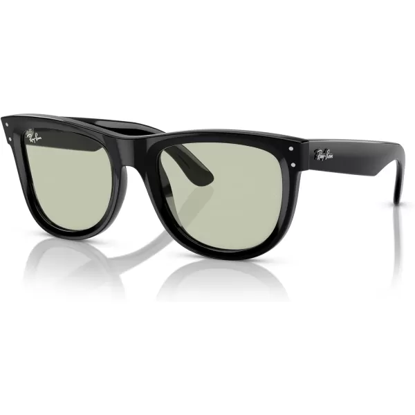 RayBan Rbr0502s Wayfarer Reverse Square SunglassesBlackLight Green