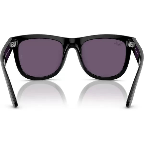 RayBan Rbr0502s Wayfarer Reverse Square SunglassesBlackViolet