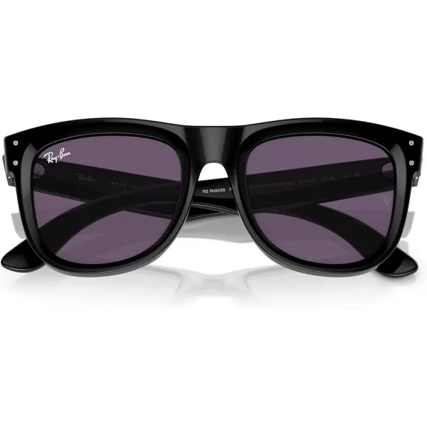 RayBan Rbr0502s Wayfarer Reverse Square SunglassesBlackViolet