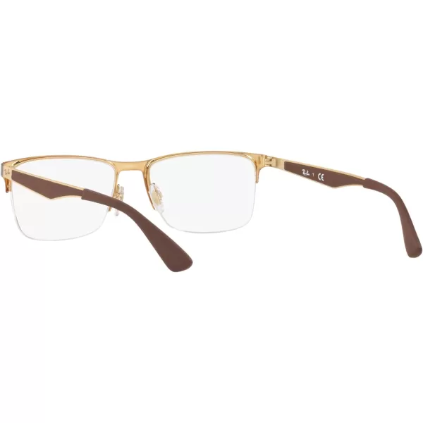 RayBan Rx6335 Rectangular Prescription Eyeglass FramesHavana on AristaDemo Lens