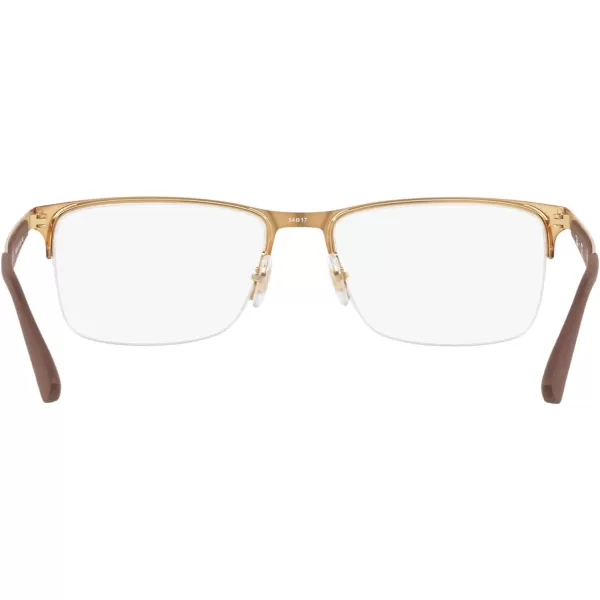 RayBan Rx6335 Rectangular Prescription Eyeglass FramesHavana on AristaDemo Lens