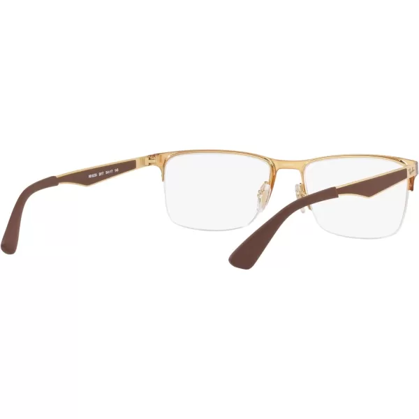 RayBan Rx6335 Rectangular Prescription Eyeglass FramesHavana on AristaDemo Lens