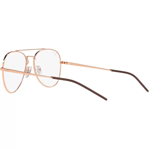 RayBan Rx6413 Aviator Prescription Eyewear FramesRose GoldDemo Lens