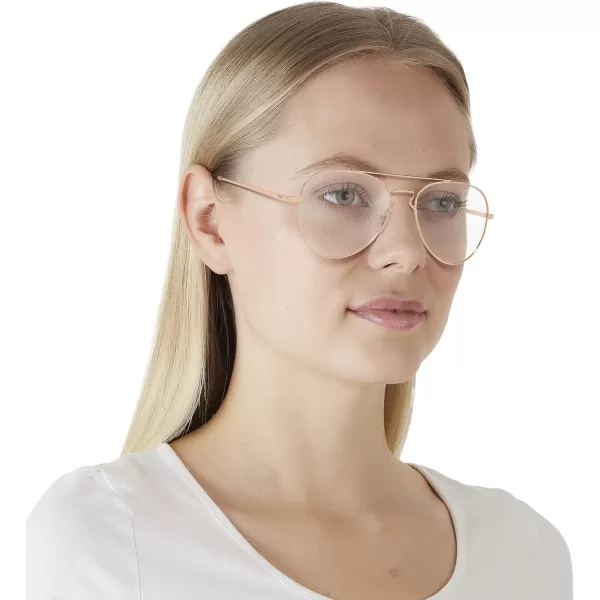 RayBan Rx6413 Aviator Prescription Eyewear FramesRose GoldDemo Lens