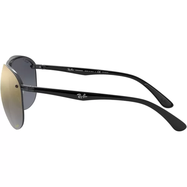 RayBan Sunglasses PlasticNylonGreyBlue Mirrored Gold Gradient Polarized