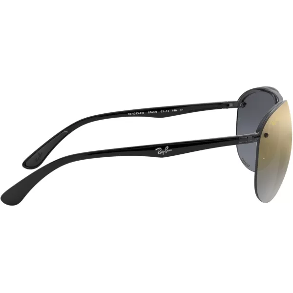 RayBan Sunglasses PlasticNylonGreyBlue Mirrored Gold Gradient Polarized