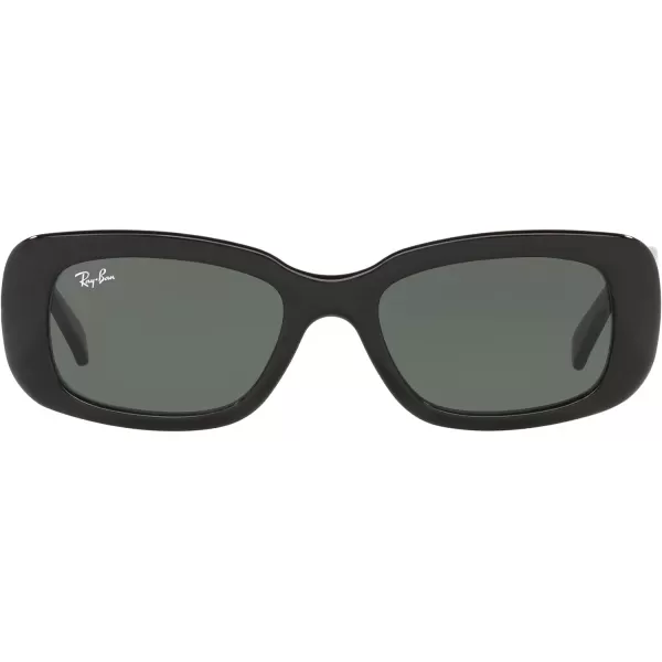 RayBan Womens RB4122 Rectangular SunglassesBlackGreen