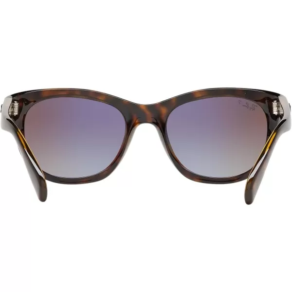 RayBan Womens RB4216 Square SunglassesLight HavanaPolarized Brown Gradient