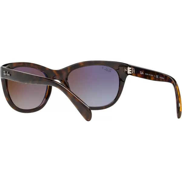 RayBan Womens RB4216 Square SunglassesLight HavanaPolarized Brown Gradient