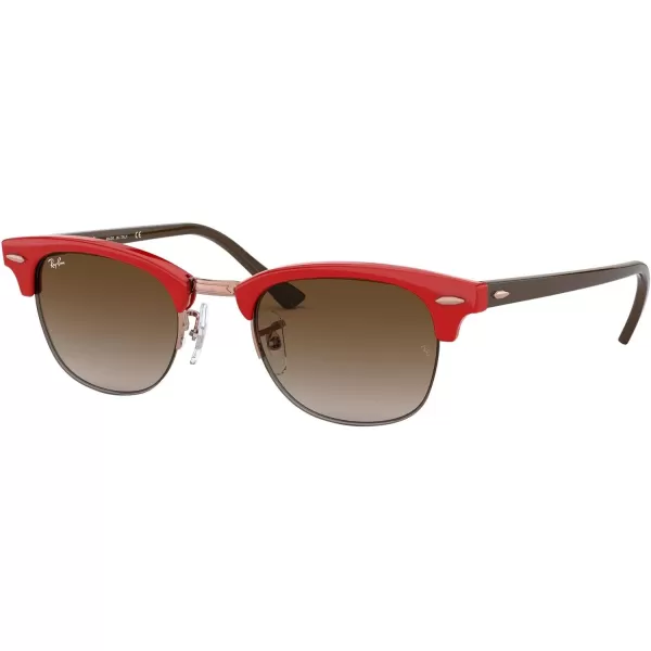 RayBan Womens RB4354 Round SunglassesRedBrown Gradient Dark Brown