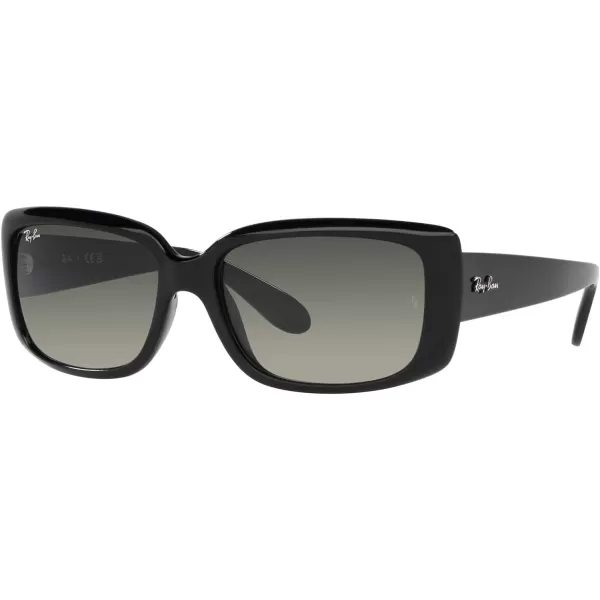 RayBan Womens RB4389 Square SunglassesBlackGrey Gradient