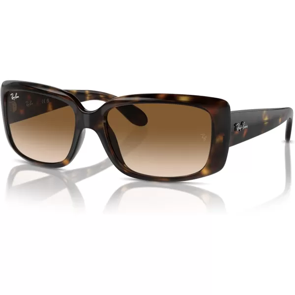 RayBan Womens RB4389 Square SunglassesHavanaClear Gradient Brown