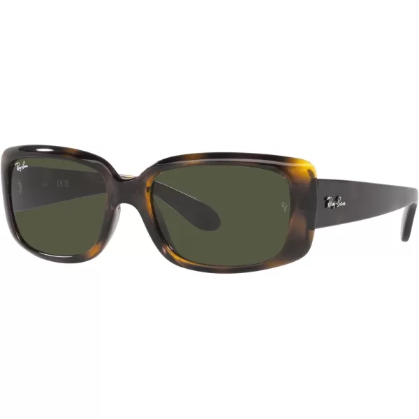 RayBan Womens RB4389 Square SunglassesHavanaGreen