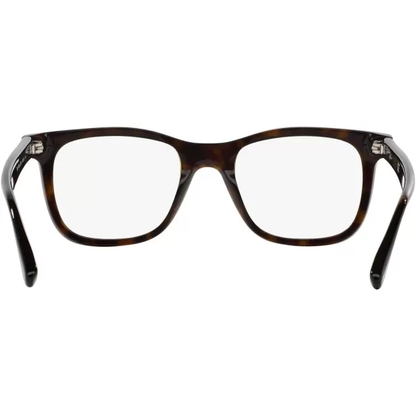 RayBan Womens RX5248 Square Prescription Eyewear FramesDark HavanaDemo Lens