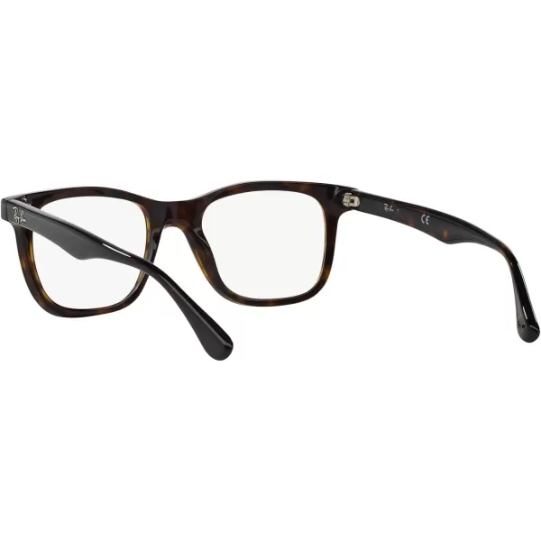 RayBan Womens RX5248 Square Prescription Eyewear FramesDark HavanaDemo Lens