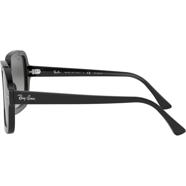 RayBan Womens Rb2188 Square SunglassesBlackPolarized Grey Gradient Dark Grey