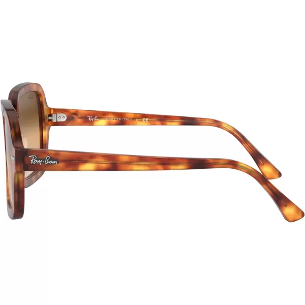 RayBan Womens Rb2188 Square SunglassesRed HavanaClear Gradient Brown