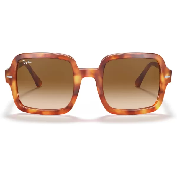 RayBan Womens Rb2188 Square SunglassesRed HavanaClear Gradient Brown