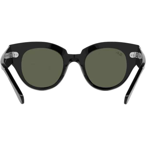 RayBan Womens Rb2192 Roundabout Round SunglassesBlackGreen