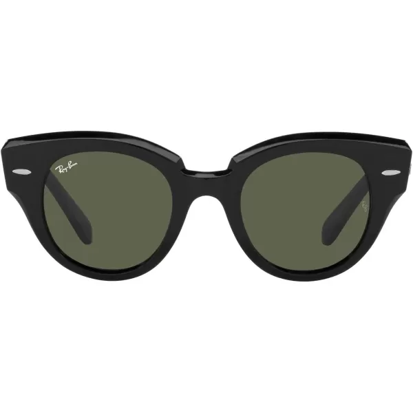 RayBan Womens Rb2192 Roundabout Round SunglassesBlackGreen