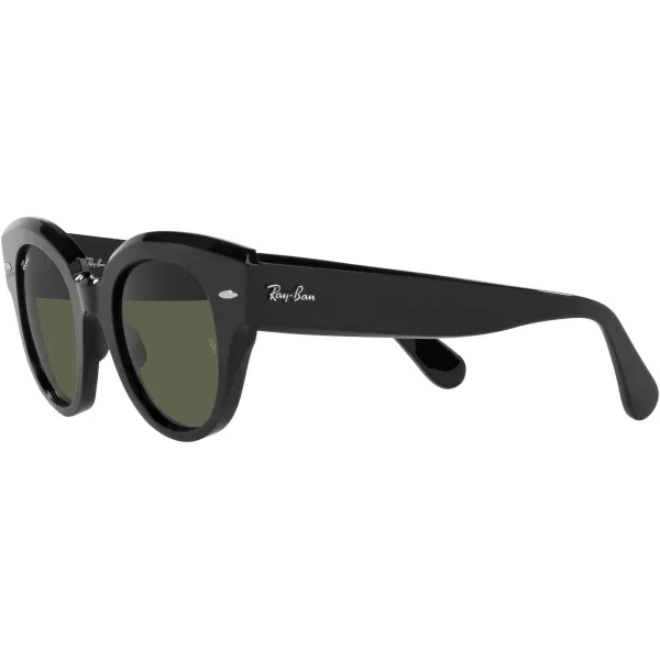 RayBan Womens Rb2192 Roundabout Round SunglassesBlackGreen