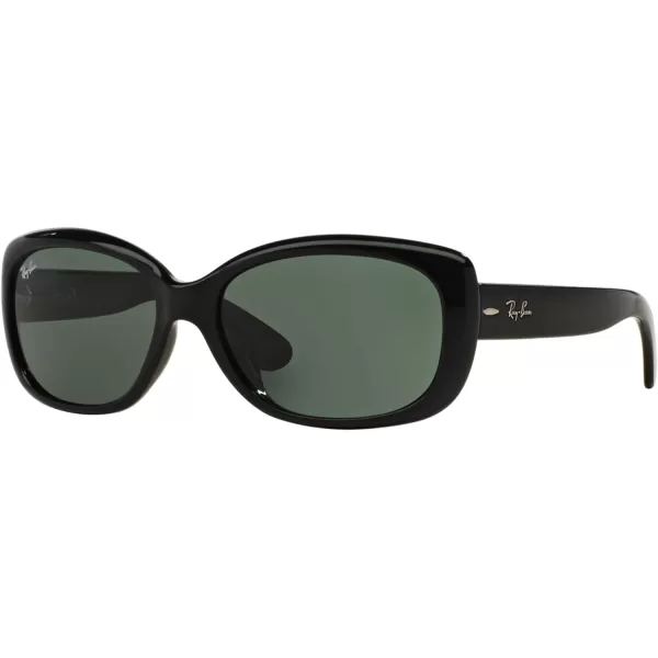 RayBan Womens Rb4101f Jackie Ohh Low Bridge Fit Butterfly SunglassesBlackDark Green