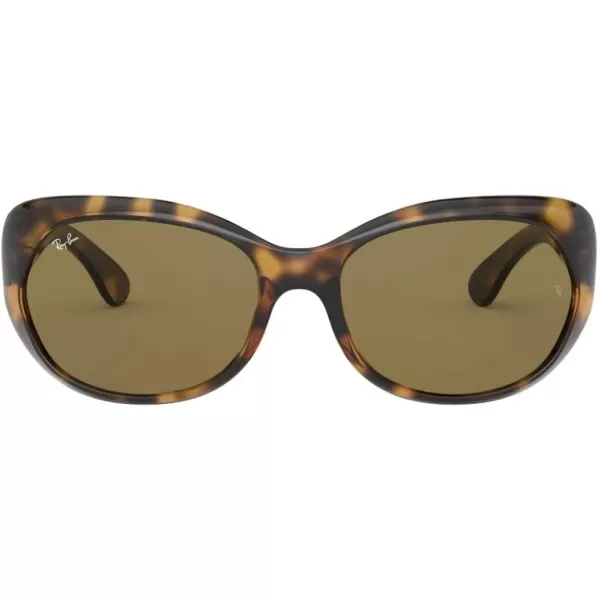 RayBan Womens Rb4325 Square SunglassesLight HavanaDark Brown