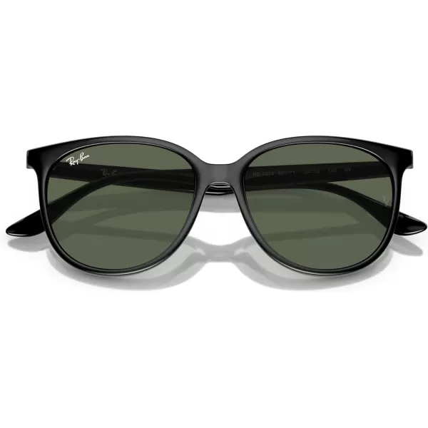 RayBan Womens Rb4378 Square SunglassesBlackDark Green