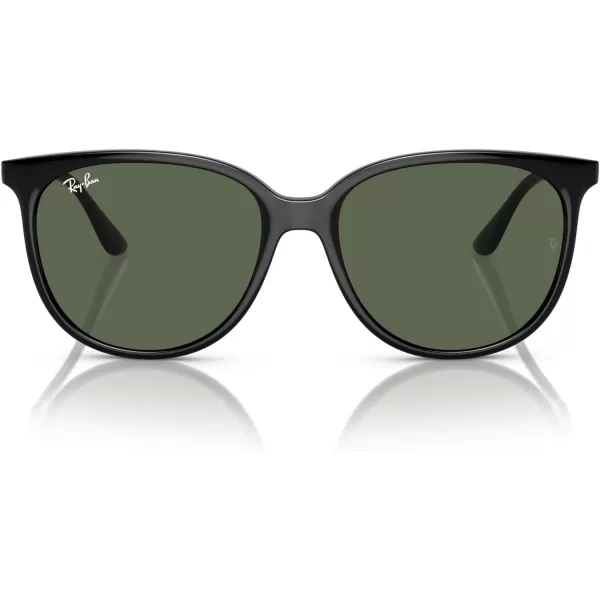 RayBan Womens Rb4378 Square SunglassesBlackDark Green