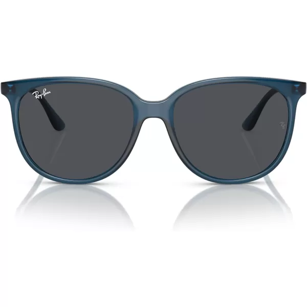 RayBan Womens Rb4378 Square SunglassesOpal BlueDark Grey