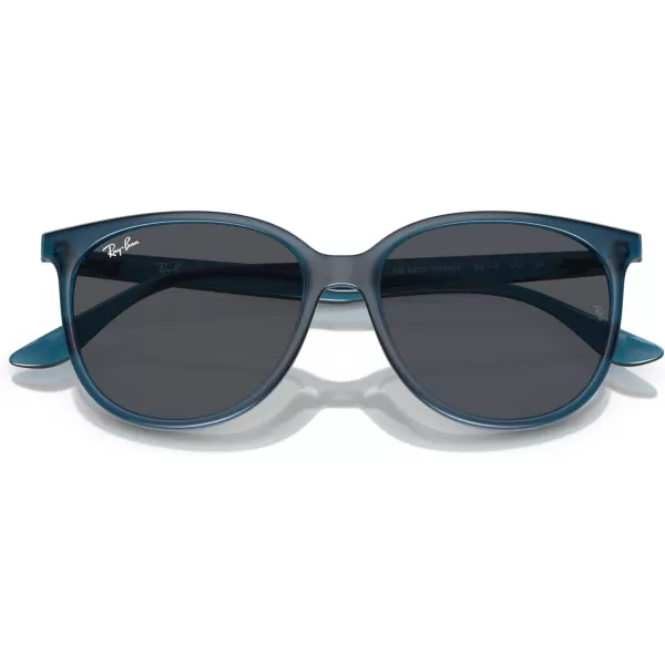 RayBan Womens Rb4378 Square SunglassesOpal BlueDark Grey