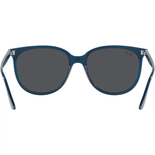 RayBan Womens Rb4378 Square SunglassesOpal BlueDark Grey