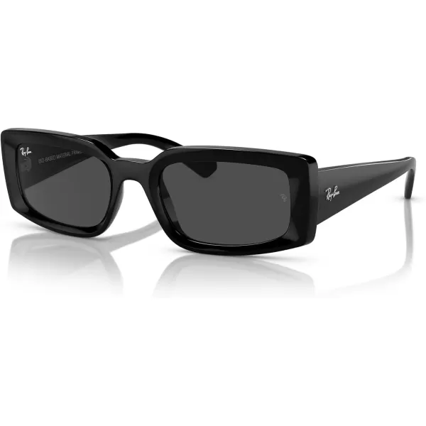 RayBan Womens Rb4395 Kiliane Square SunglassesBlackDark Grey