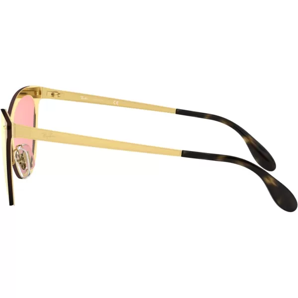 RayBan Womens Sunglasses MetalSteelBrushed GoldPink Mirrored Pink Pink Mirror