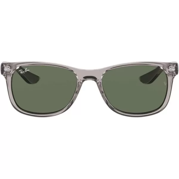 RayBan Junior RJ9052S New Wayfarer Square Sunglasses Transparent GreyDark Green 48 mmRayBan Junior RJ9052S New Wayfarer Square Sunglasses Transparent GreyDark Green 48 mm