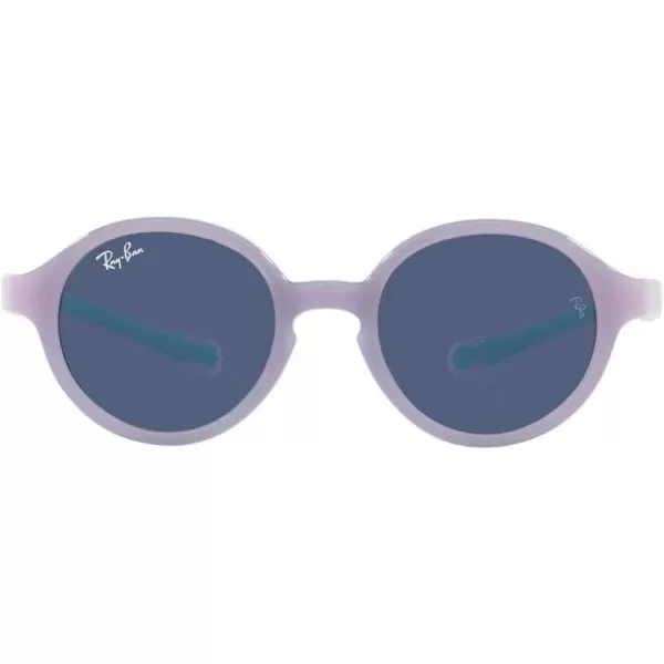 RayBan Junior RJ9075S Round Sunglasses Violet On Rubber Light BlueDark Blue 37 mmRayBan Junior RJ9075S Round Sunglasses Violet On Rubber Light BlueDark Blue 37 mm