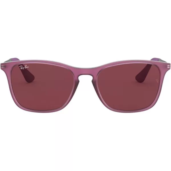 RayBan Junior Rj9061Sf Asian Fit Rectangular Sunglasses Rubber Transparent FuchsiaDark Violet 52 mmRayBan Junior Rj9061Sf Asian Fit Rectangular Sunglasses Rubber Transparent FuchsiaDark Violet 52 mm