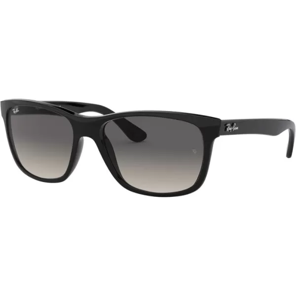 RayBan Mens RB4181 Square SunglassesBlackLight Grey Gradient Dark Grey