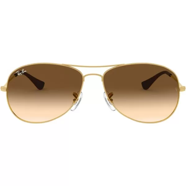 RayBan Mens Rb3362 Cockpit Aviator SunglassesGoldClear Gradient Brown